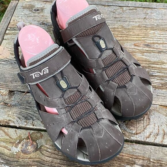 Teva Dozer Brown Closed Toe Sport Hiking Sandal Women’s Size 9.5 - Picture 1 of 8